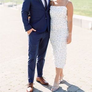 Bardot Midi Ruched Dress